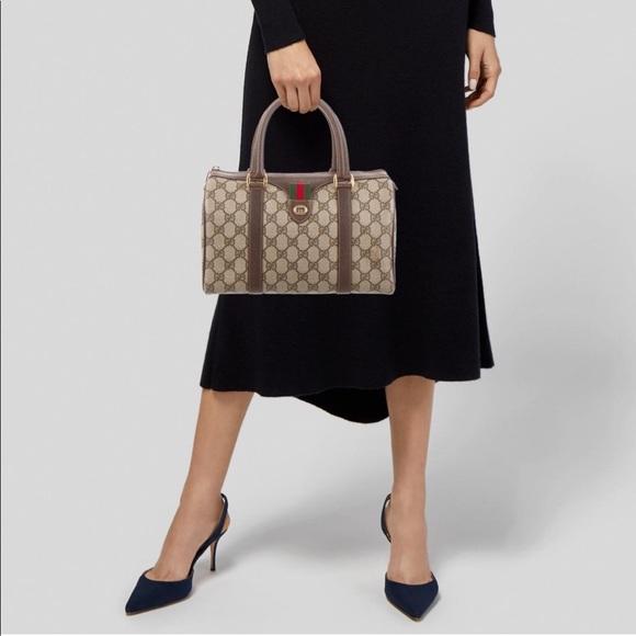 Gucci Handbags - SOLD!!! auth Vintage Gucci GG Web Boston